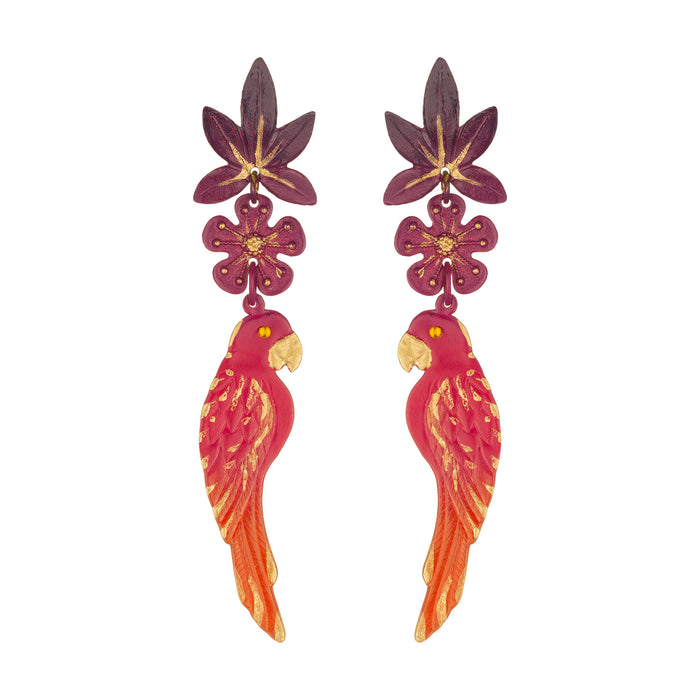 Sunset Macaw Earrings