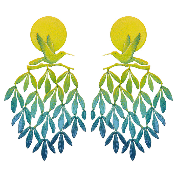 Verdant Tropical Tapestry Earrings