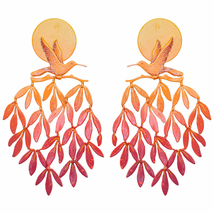 Sunset Tropical Tapestry Earrings
