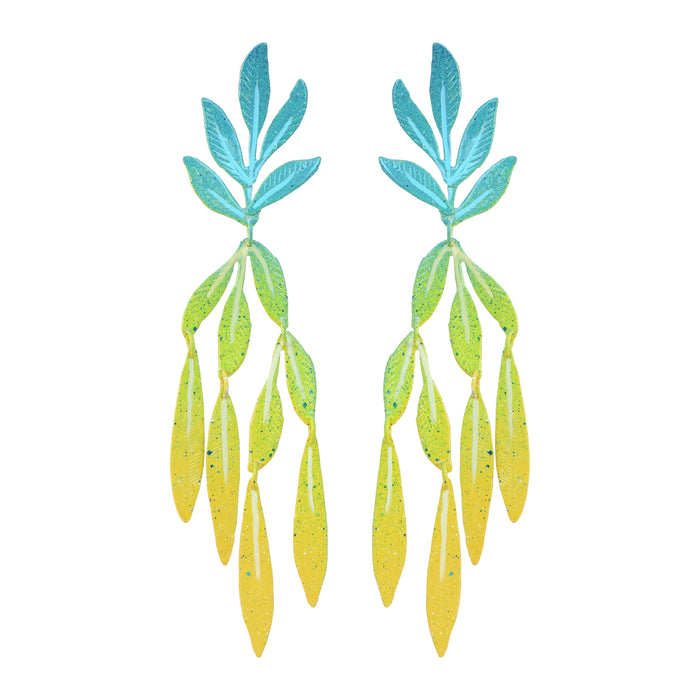 Green Sea Forest Earrings