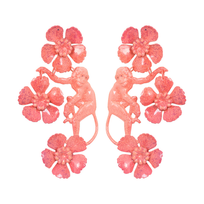 Coral Vervet Earrings