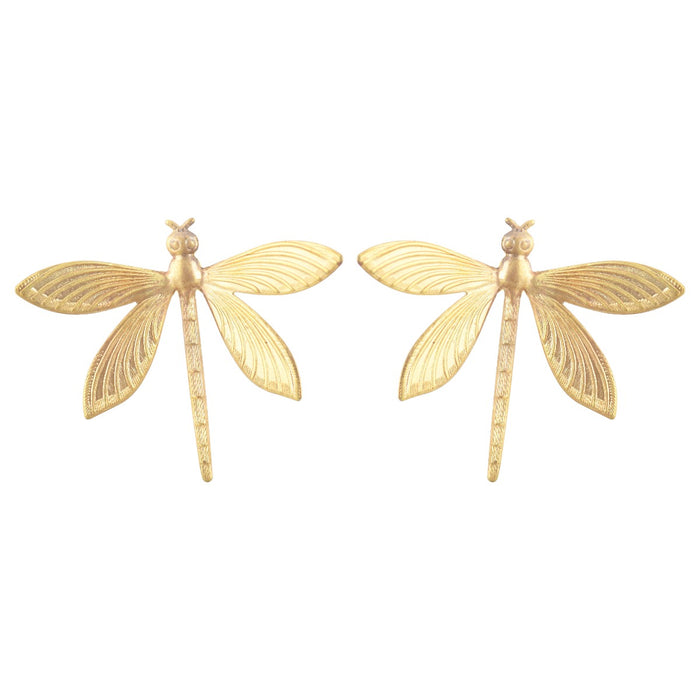 Gold Dragonfly Studs