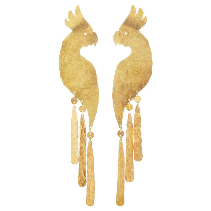 Gold Cockatoo Earrings