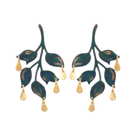 Single Emerald Ophelia Earrings
