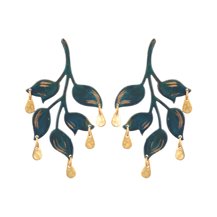 Single Emerald Ophelia Earrings