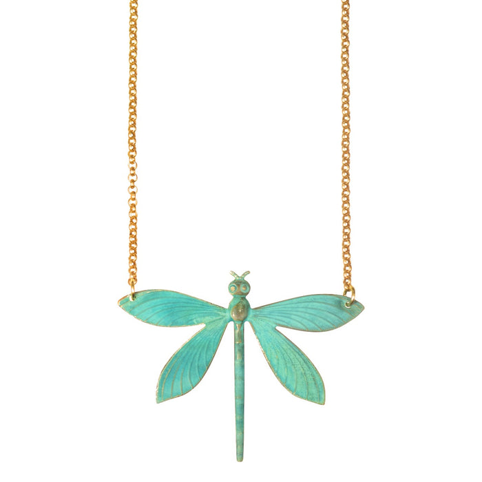 Patina Dragonfly Necklace