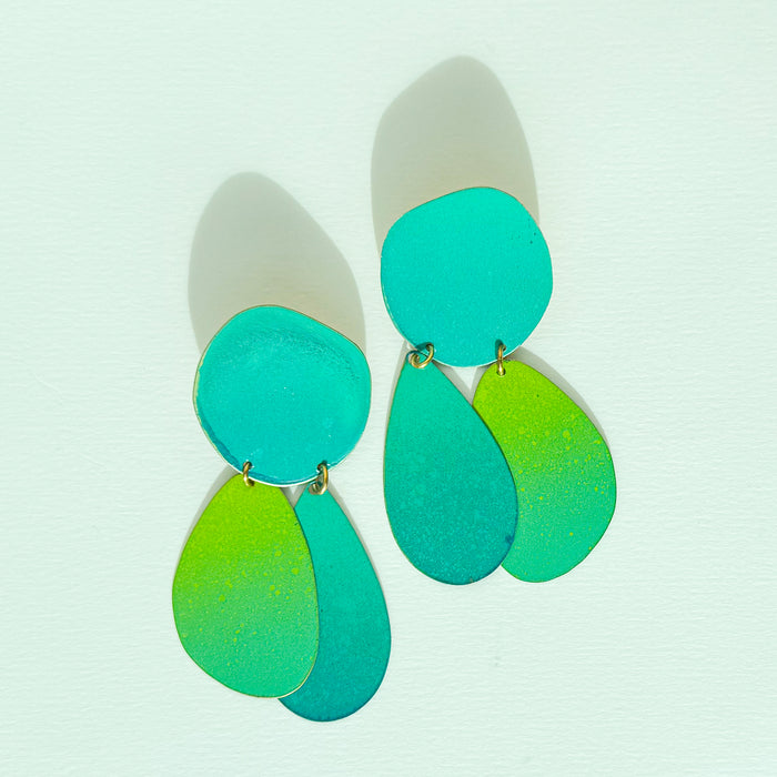Aqua Pebble Earrings