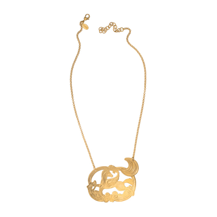 Golden Pegasus Necklace