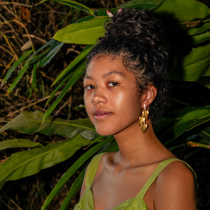 Cascading Anthurium Earrings