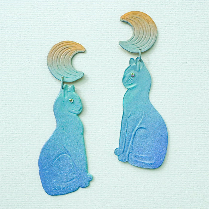 Azure Bastet Earrings