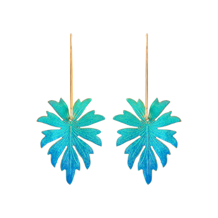 Ocean Monstera Earrings