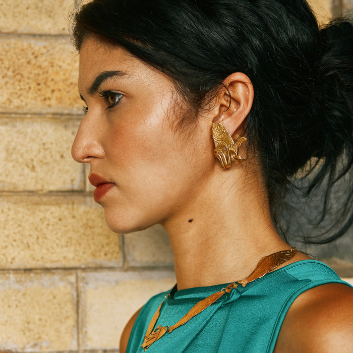Sacred Cod Hoop Earrings