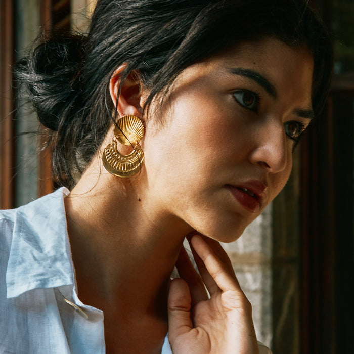 Etched Agea Earrings