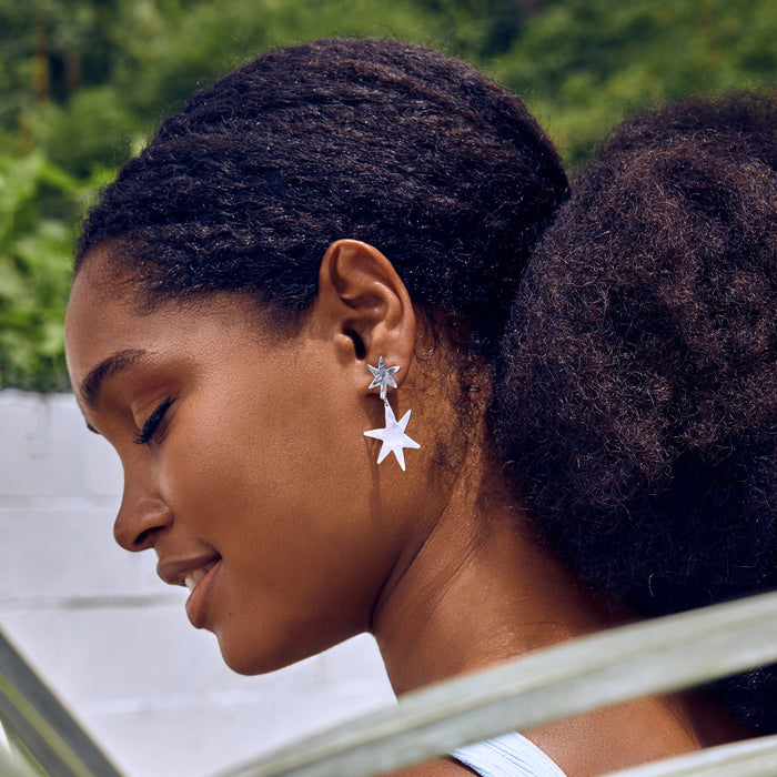 Chrome Starlet Earrings
