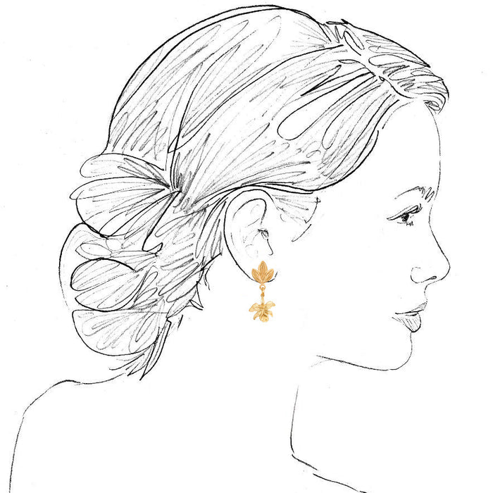 Wee Laelia Orchid Earrings