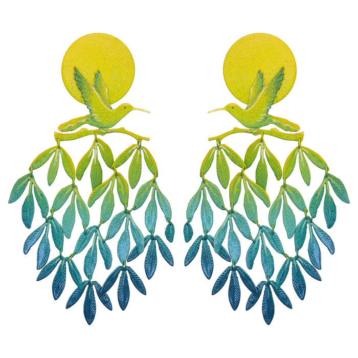 Verdant Tropical Tapestry Earrings