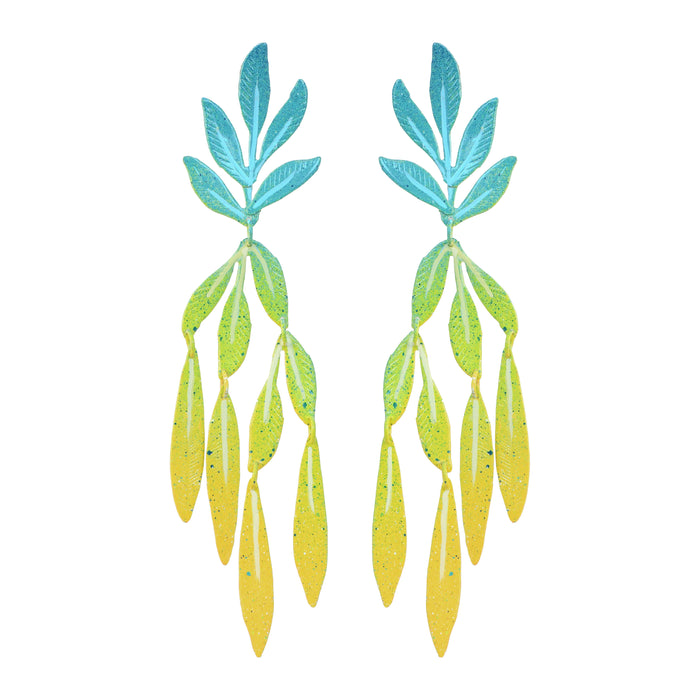 Green Sea Forest Earrings