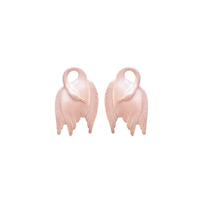 Little Blush Swan Earrings