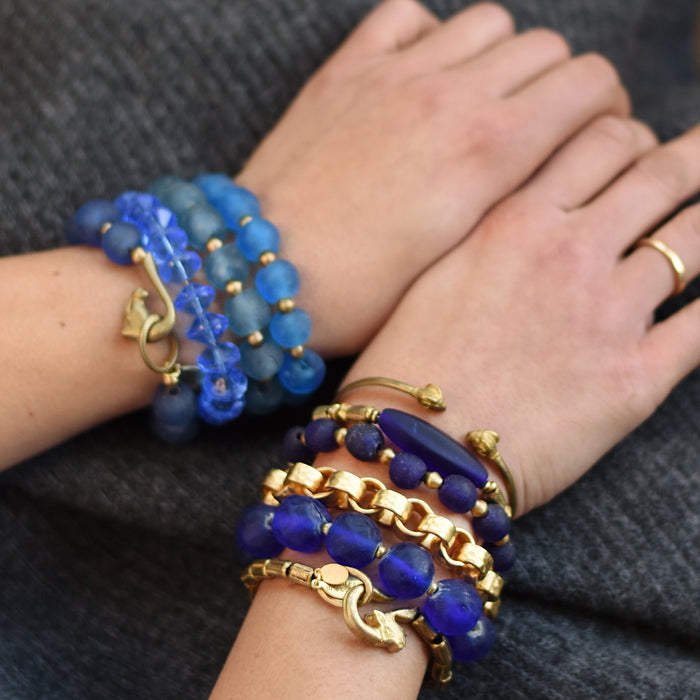 Cerulean Glass Bracelet