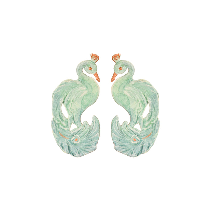 Jade Peacock Earrings