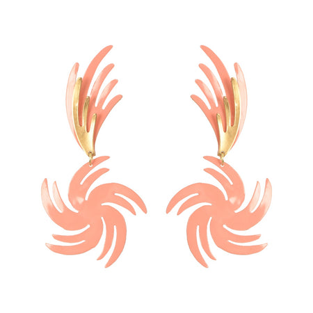 Little Coral Comet Earrings