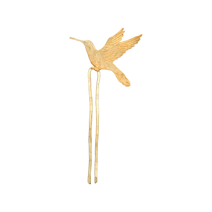 Gold Hummingbird Hair Pin