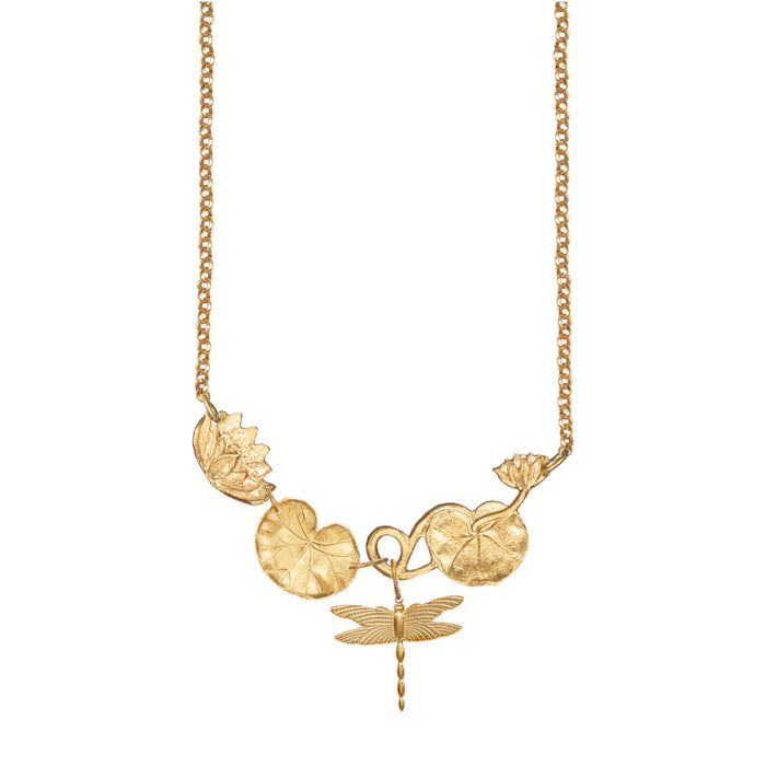 Gold Waterlily Necklace