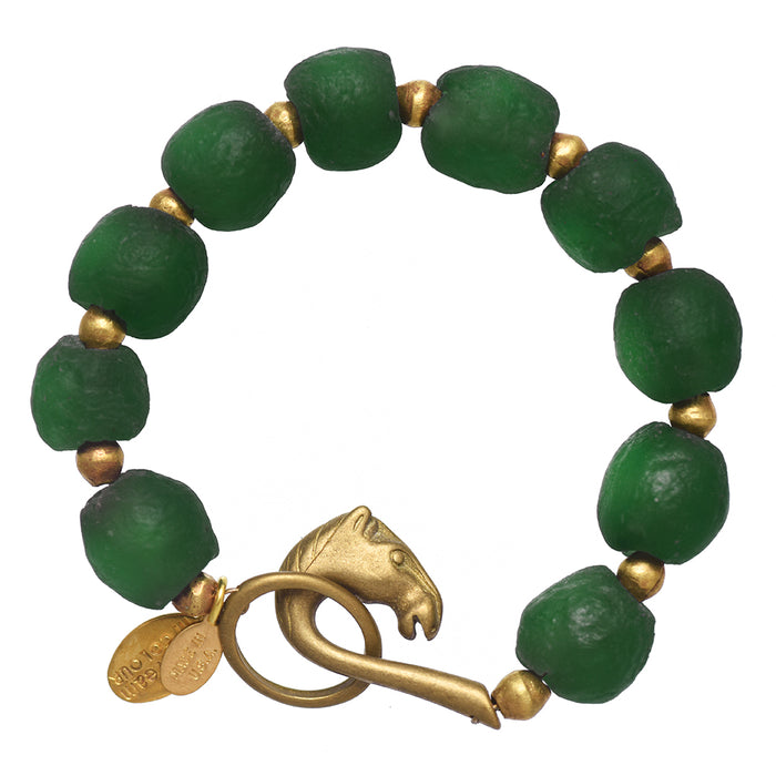 Emerald Glass Bracelet