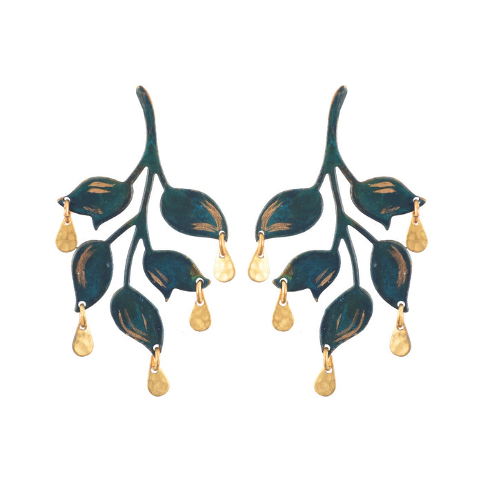 Single Emerald Ophelia Earrings