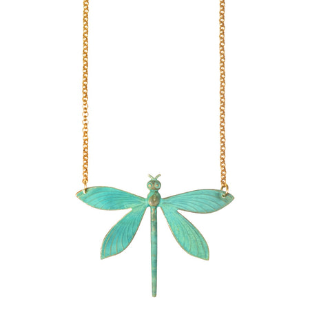 Patina Dragonfly Necklace