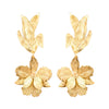 Gold Laelia Orchid Earrings